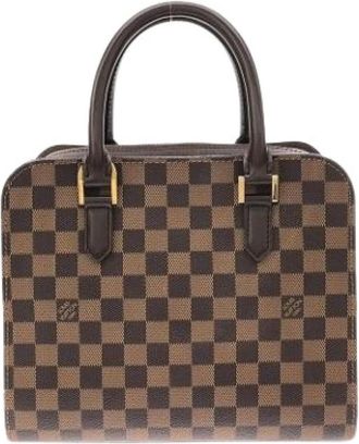Louis Vuitton Pre-owned Canvas Handbag - Dames - Vintage Handtas - Bruin - ONE Size - Vintage