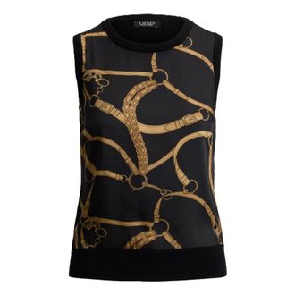 Ralph Lauren Top sin mangas con estampado de cinturones - Tops - Mujer - Negro - S