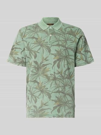 Premium by Jack & Jones Regular Fit Poloshirt mit floralem Allover-Print Modell Hawaii in Dunkelgruen, Gr&ouml;&szlig;e XXL