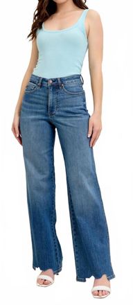 Judy Blue All Chewed Up Wide Leg Jean In Blue