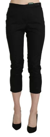 Bencivenga High Waist Skinny Cropped Dress Trouser Womens Pants