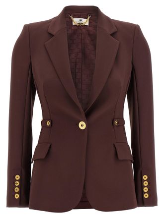 Elisabetta Franchi Blazers, female, Black, Size: XS Black