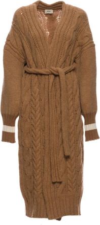 Akep Cardigan - Dames - Vesten - Bruin - M - Truien & Vesten