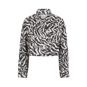 Dante6 Animalistische Jaguar Denim Jack - Dames - Jassen - Veelkleurig - Maat: 2XL Denim