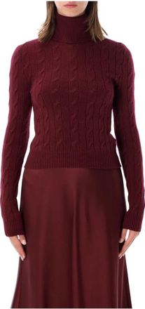 Ralph Lauren Turtleneck Kabel - Dames - Coltruien - Rood - S - Truien & Vesten