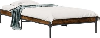 vidaXL Estructura De Cama Roble Humo 80 X 200 Cm Madera De Ingenier&iacute;a Vidaxl
