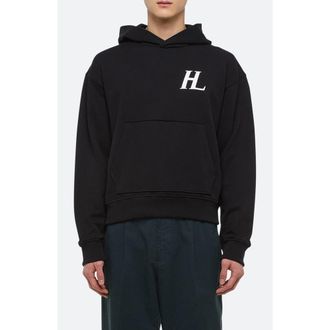 Helmut Lang Capsule Logo Graphic Hoodie in Black at Nordstrom Rack, Size X-Large