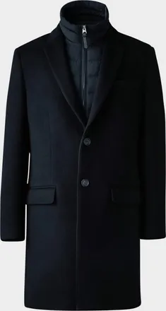 Mackage Mens Wool Topcoat with Removable Down Bib