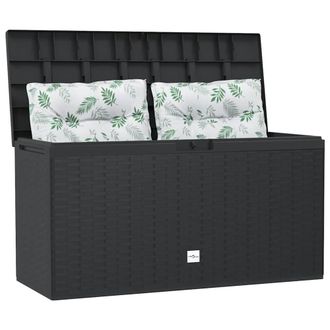 Berkfield Home Garden Storage Box Anthracite 114x47x60 cm in Black | Size: 114 x 47 x 60 cm