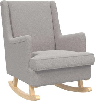 vidaXL Mecedora Gris Claro 62 X 80 X 85 Cm Boucl&eacute; Vidaxl