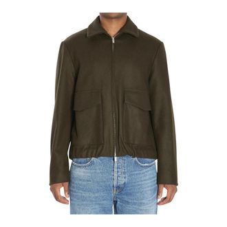 Barena Wool Blend Bomber Jacket - Heren - Zomerjassen - Groen - L - Wol - Jassen