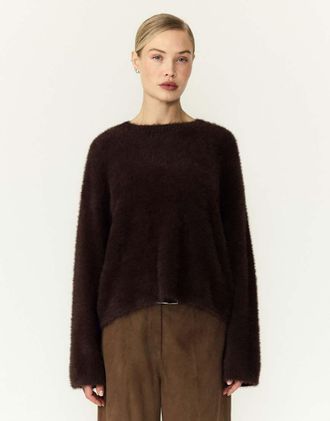 Vero Moda maglione lavorato a maglia color marrone caff&egrave;