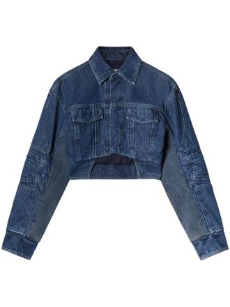 Off-white Womens Cropped Denim Jacket