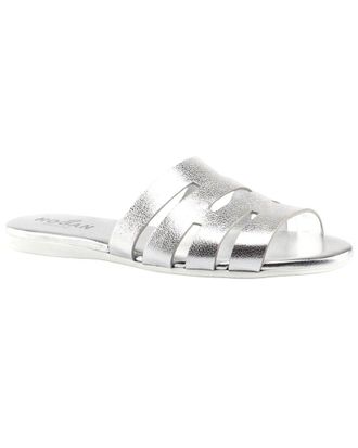 Hogan Metallic Leather Sandal