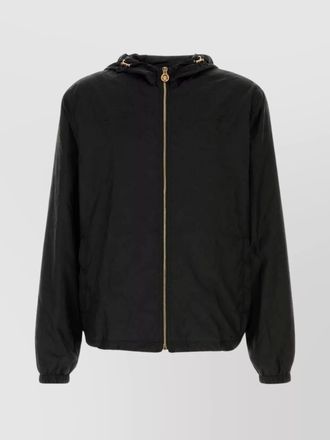 Versace nylon jacket with hood and elastic cuffs