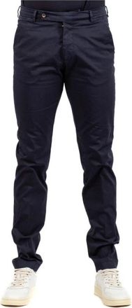 Berwich Heren Casual Broek - Heren - Slim Fit Broeken - Blauw - 2XL - Katoen - Broeken