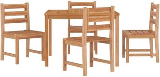 vidaXL Vidaxl - Juego De Comedor Para Jard&iacute;n 5 Piezas Madera Maciza De Teca