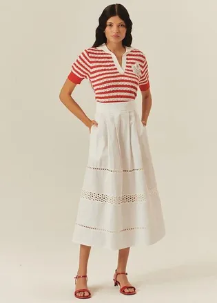 Exquise Sydney Midi Skirt in White at Nordstrom, Size X-Small