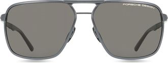 Porsche Design P8966 Polarized D415 Mens Sunglasses Blue Size 61