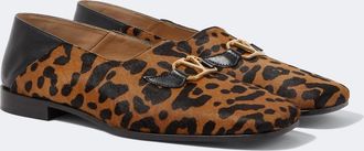 Valentino Garavani Babouche Fauve &Eacute;clat calf hair loafers