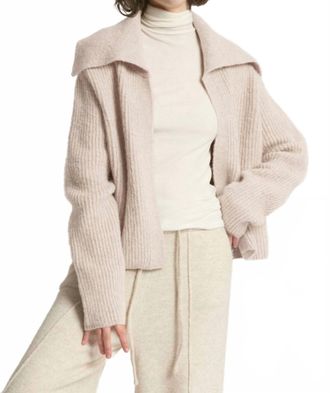 Look by M Sailor Collar Cardigan In Beige