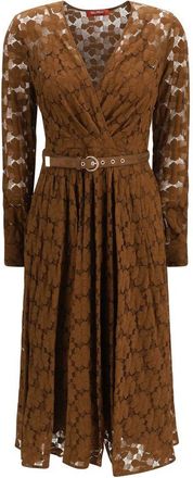 Max Mara Brown Polyamide Casual Womens Dress