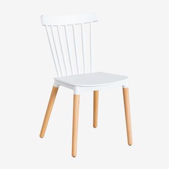 Sklum Sklum - Pack De 4 Sillas De Comedor En Madera De Haya Y Polipropilenio Royal