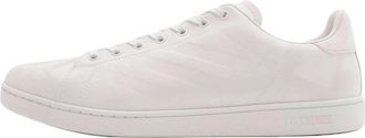 Burberry 26 Embossed Check Leather Set Sneakers Porcelain White 81193131