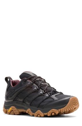 Merrell Moab 3 Luxe Leather Hiking Shoe in Black/Gum at Nordstrom, Size 10.5
