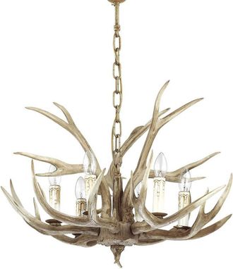 Ideal Lux Ideal Lux Chalet - L&aacute;mpara De Ara&ntilde;a Colgante De 6 Luces Marr&oacute;n Claro, E14