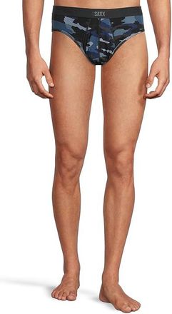 Saxx Underwear Vibe Xtra Brief Fly Mens Underwear Cloudbank Camo/Navy : 2XL, Elastane/Viscose
