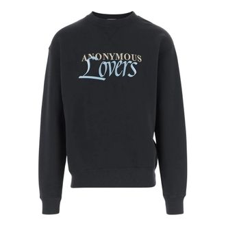 J.W.Anderson Hoodies & sweatvesten, Heren, Zwart, XL, Katoen, Anonymous Lovers Sweatshirt