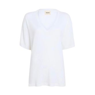 Khaite V-neck Knitwear, female, White, Size: S Khaite NY T-shirts and Polos White