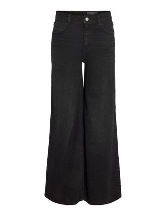 Noisy May Noisy May Womens Nmnellie Palazzo Mw Jeans Az484Bl Noos, Black Denim, 30W x 32L
