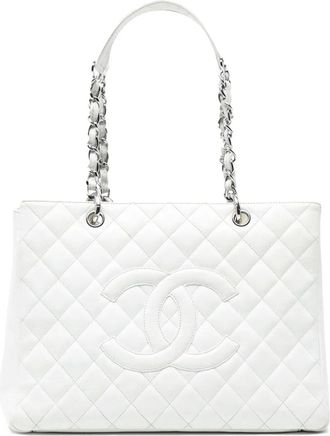 Chanel Borsa tote Grand Shopping in pelle Caviar 2008-2009 - Bianco