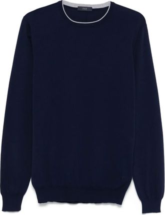 Fay Top in maglia fine - Blu