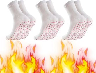 Generic Self Heating Socks for Mens Women Winter Warm Thermal Ski Socks Unisex Tourmaline Therapy Magnetic Socken Anti-Freezing Breathable Foot Warmers for Ou