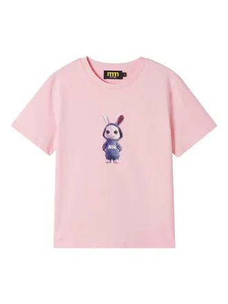 Mini Cream rabbit-print cotton T-shirt - women - Cotton - S - Pink