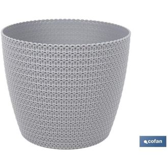 cofan Cofan - Maceta O Macetero Trenzada Color Gris Claro Pp &Oslash; 359 X 315 Mm 26.5 L Caja 5 Unid