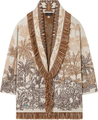 Alanui Jungle Toile de Jouy cardigan - Neutrals
