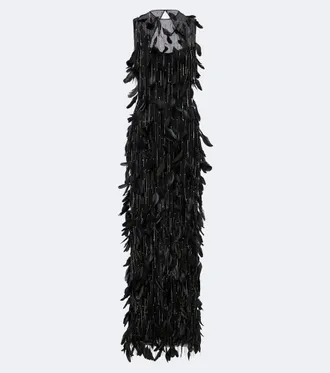 Costarellos Abito lungo Renia in tulle