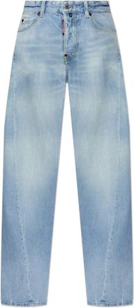 Dsquared2 Loose Twst Jeans - Dames - Loose Fit Jeans - Blauw - M - Katoen - Jeans