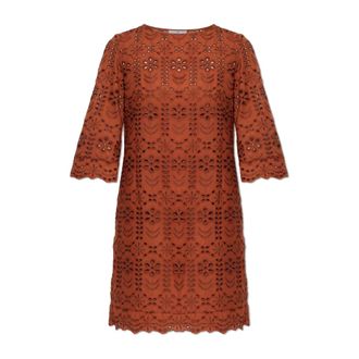 Paul Smith Short Dresses, female, Brown, Size: 2XS Openwork Dress