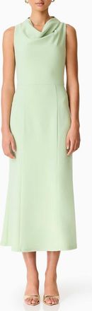 Elliatt Jamie Cowl Neck Crepe Cocktail Dress in Sage at Nordstrom, Size Xx-Large
