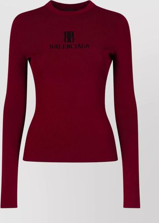 Balenciaga ribbed long-sleeve fitted top