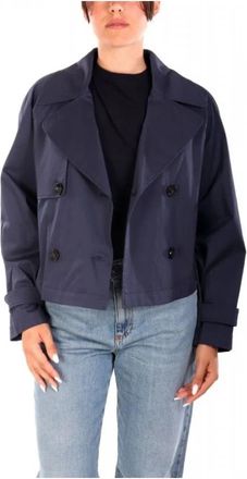 Marella Trenchcoat - Dames - Trenchcoats - Blauw - S - Leer - Jassen