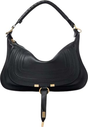 Chlo&eacute; Black Marcie Large Shoulder Bag