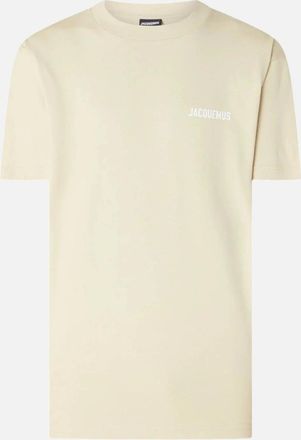 Jacquemus Mens Jacquemus Le Logo T-Shirt Beige - Cream - Size: 38