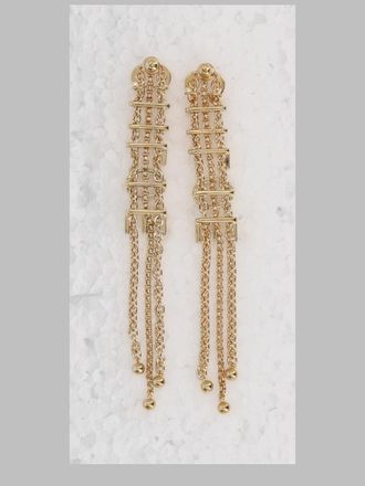 Chlo&eacute; Logo Drop Earrings - Gold