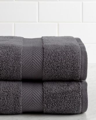 Superior Highly Absorbent Zero Twist 2Pc Bath Cotton Towel Set